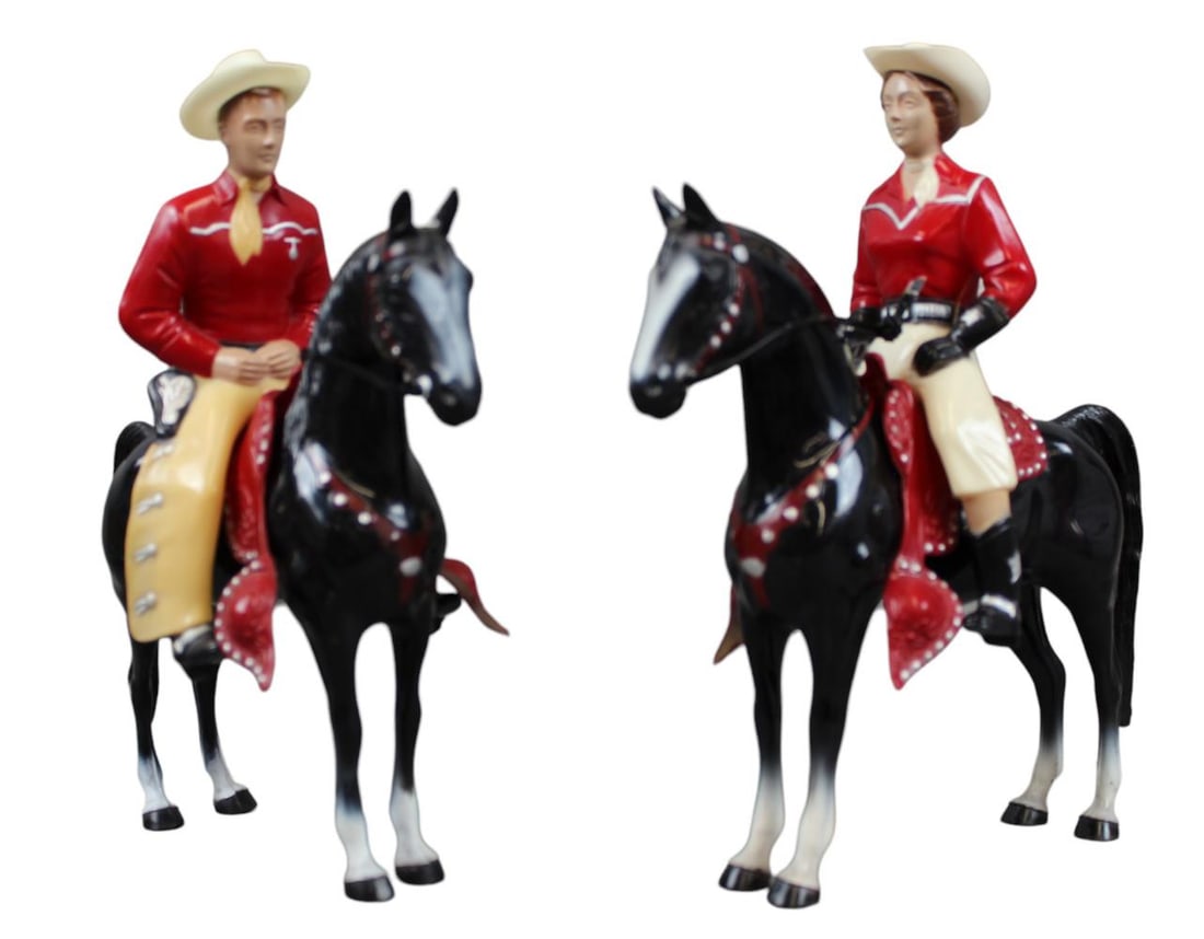 1950's Hartland Red Shirt Champ Cowboy & Cowgirl (1 of 4)