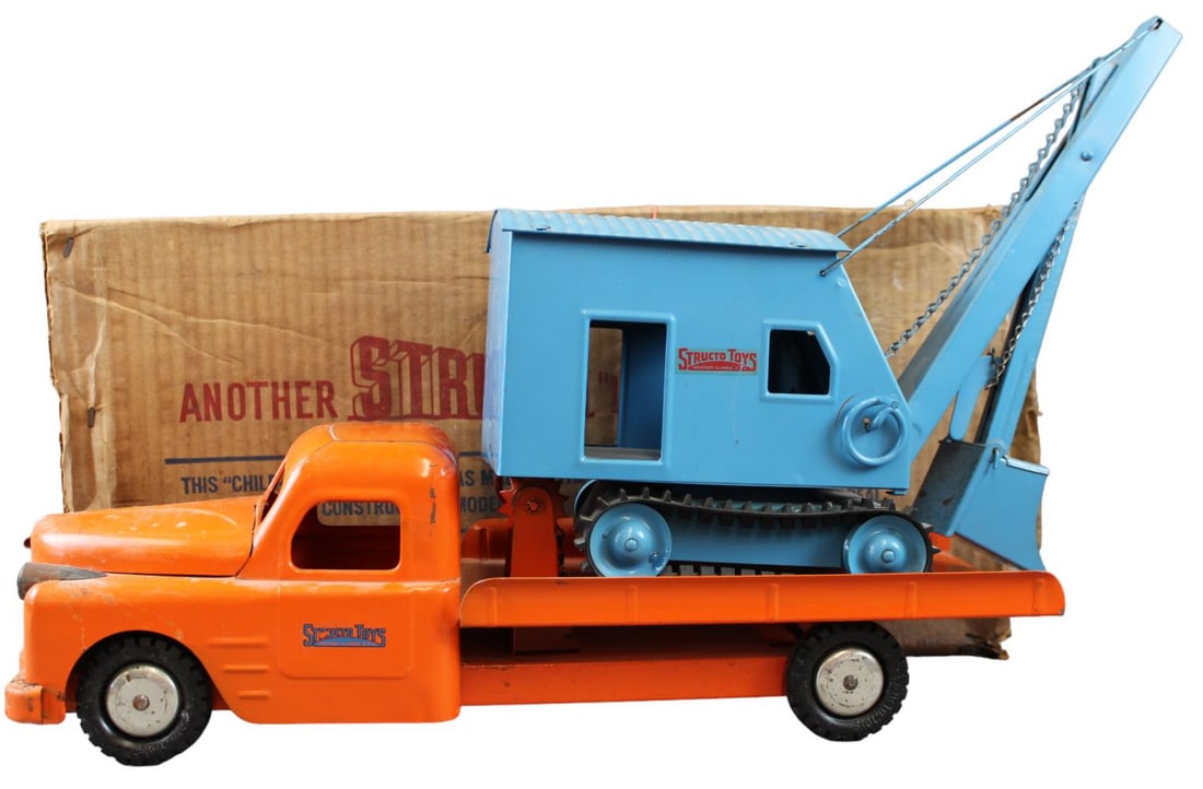 Boxed Structo 402 Machinery Hauler & Shovel (1 of 5)