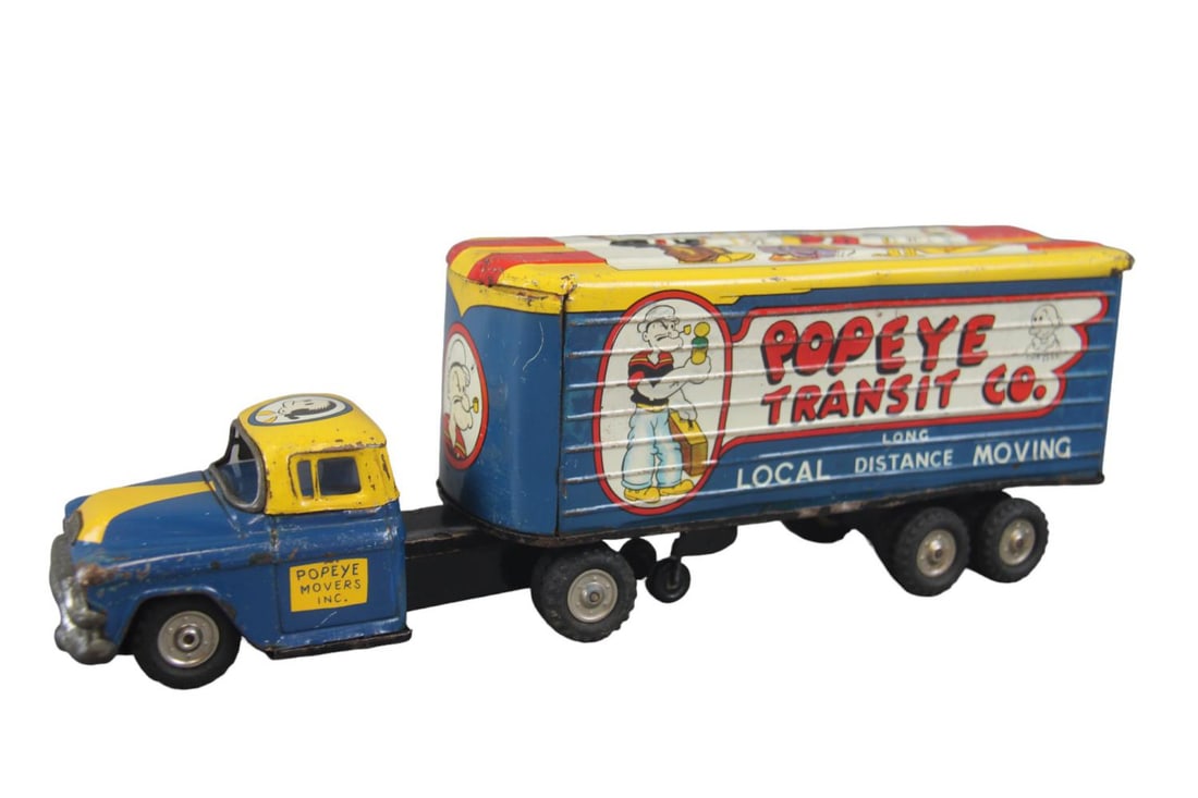 Linemar Tin Litho Friction Popeye Transit Truck (1 of 6)