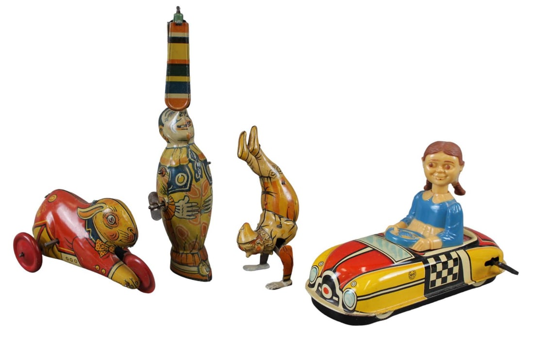 (4) Tin Litho Windup Toys, Chein & Marx (1 of 5)