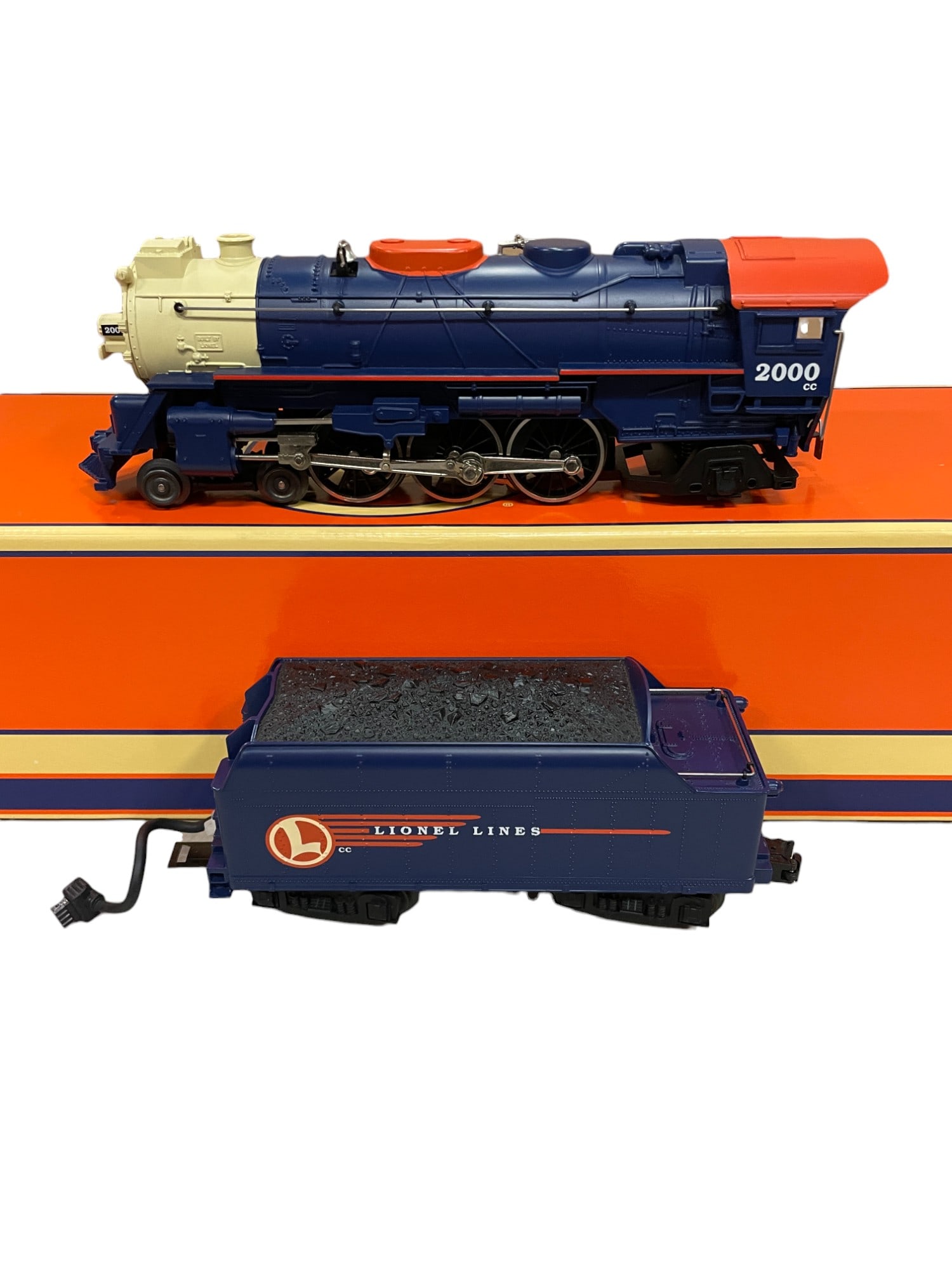 Upgraded Lionel 28026 LL Pacific: Nice small Pacific with light, smoke and SignalSounds, now factory upgraded with TMCC. It shows light run time with box.