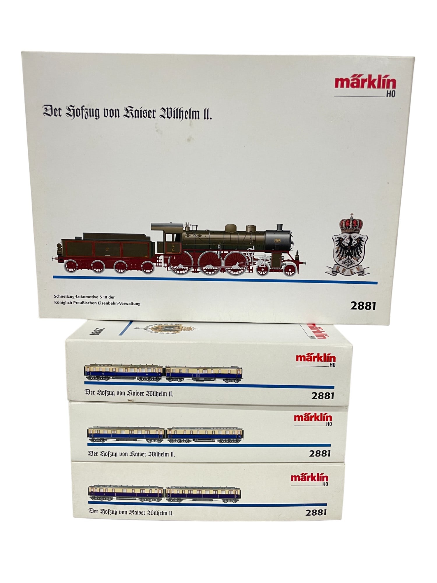4pc Marklin HO 2881 Kaiser Wilhelm II Set (1 of 3)