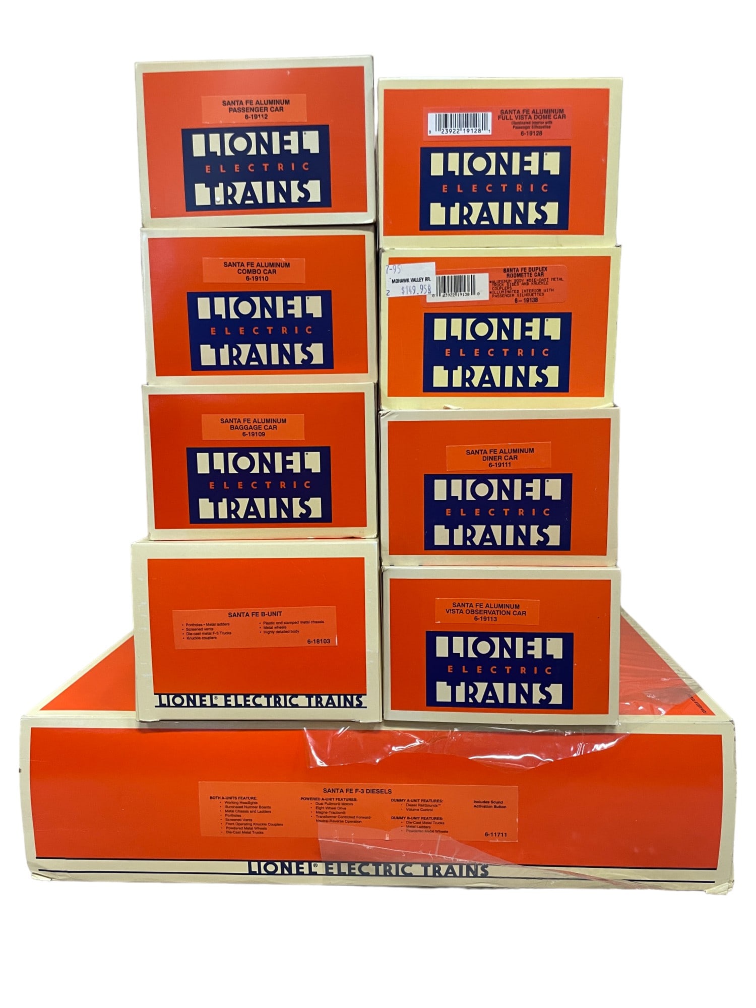 Large Lionel SF Diesel Passenger Set (1 of 7)