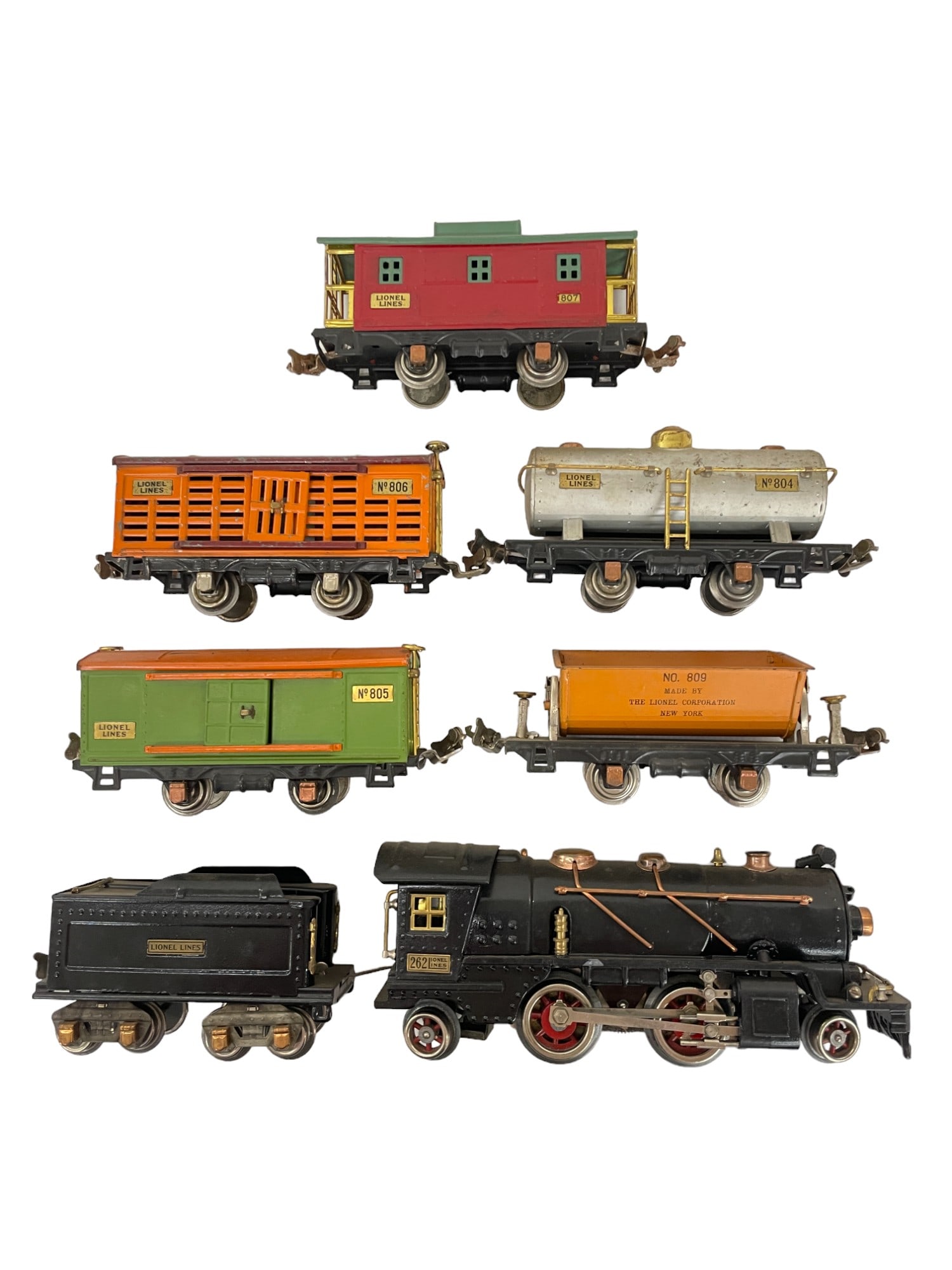 7pc Lionel 262 Steam Freights Set (1 of 9)