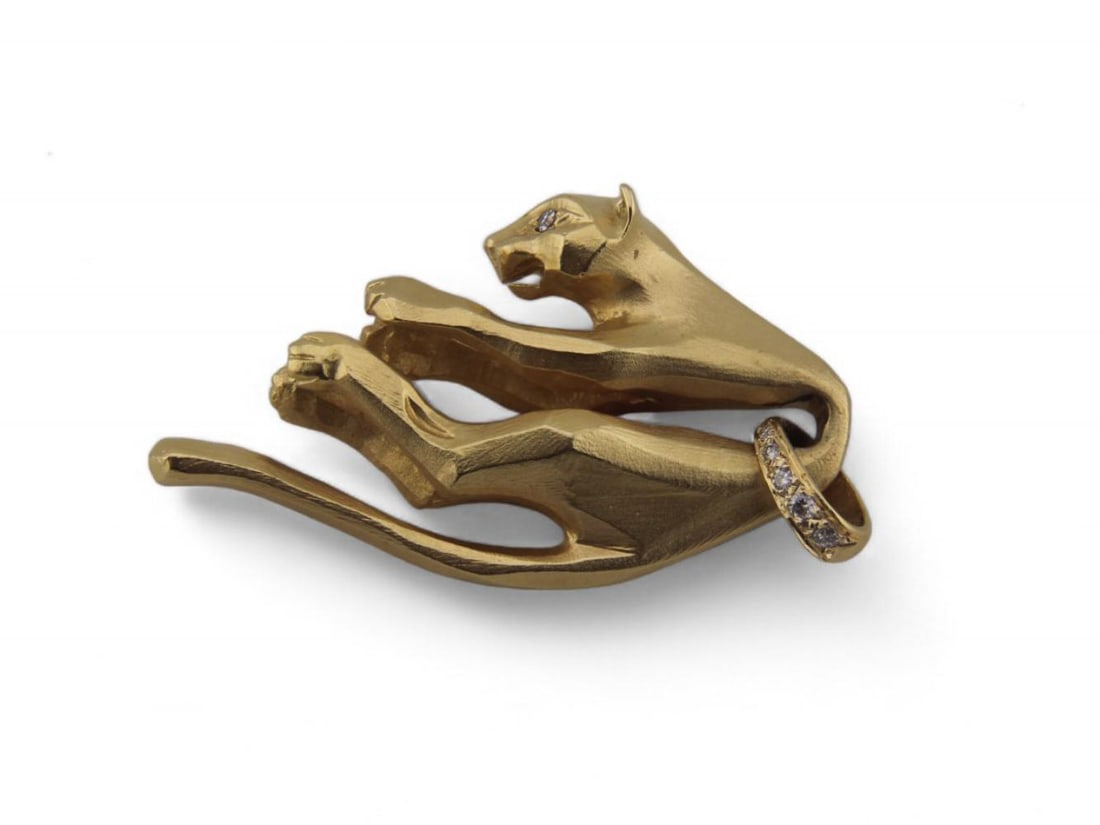 Cartier 18K gold Panther Necklace (1 of 6)