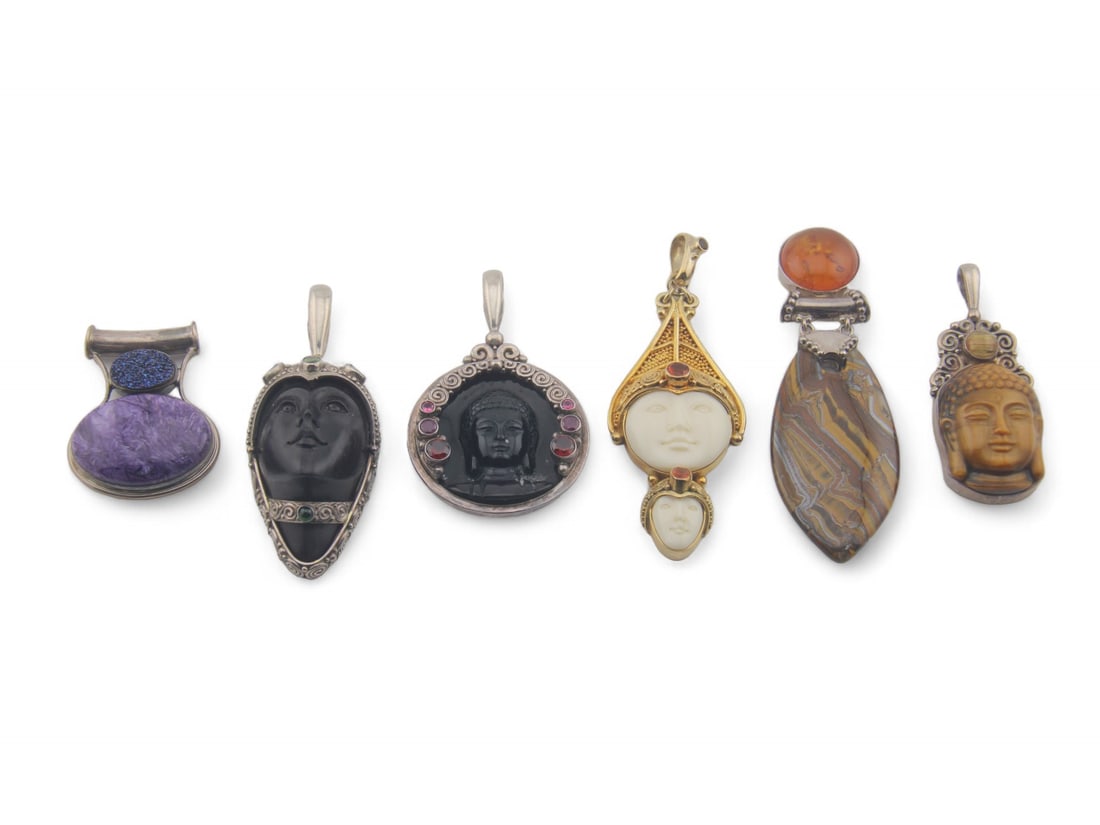 Lot of (6) Sajen Pendants. (1 of 2)
