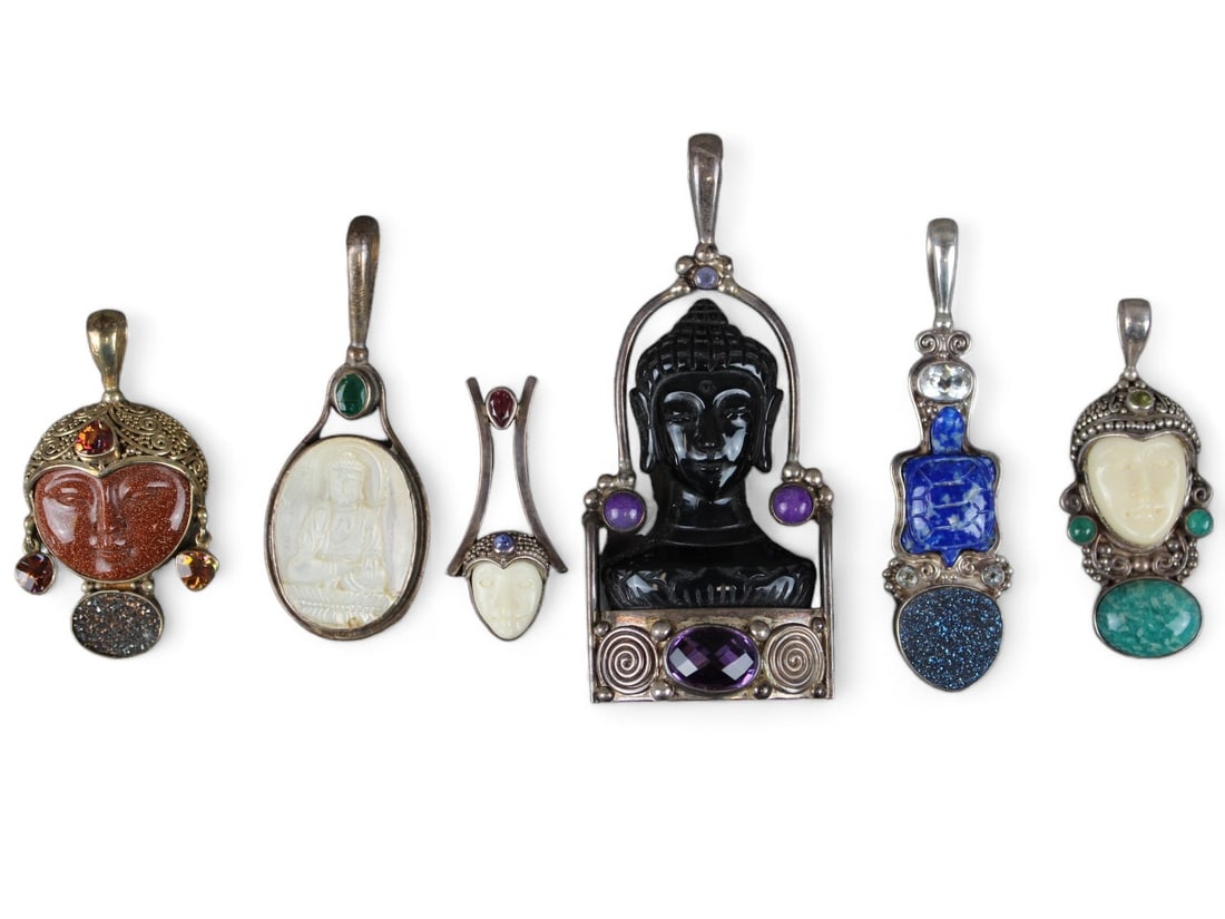 Lot of (6) Sajen Pendants. (1 of 5)