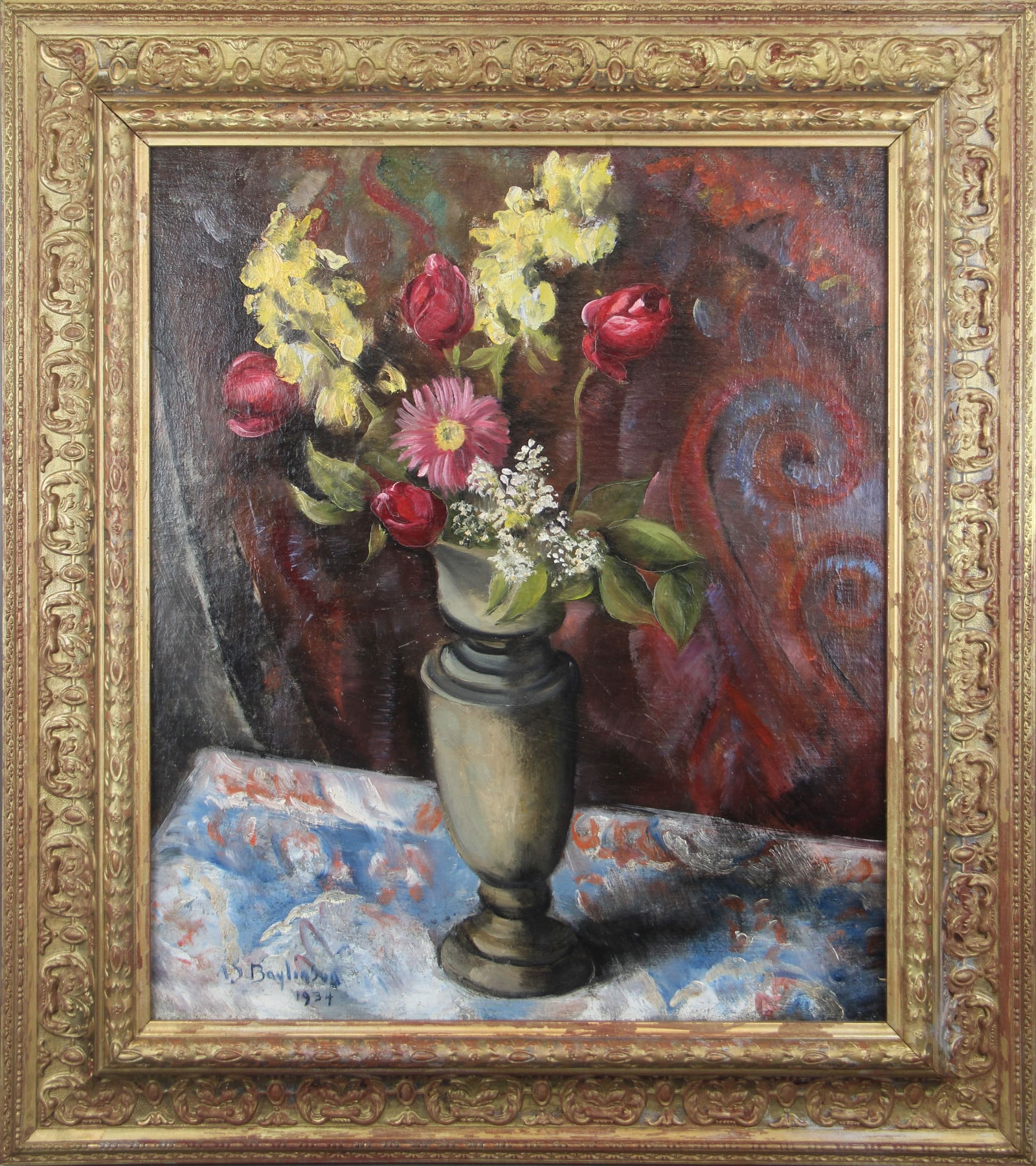 Abraham Solomon Baylinson, O/C "Floral Still Life" (1 of 5)