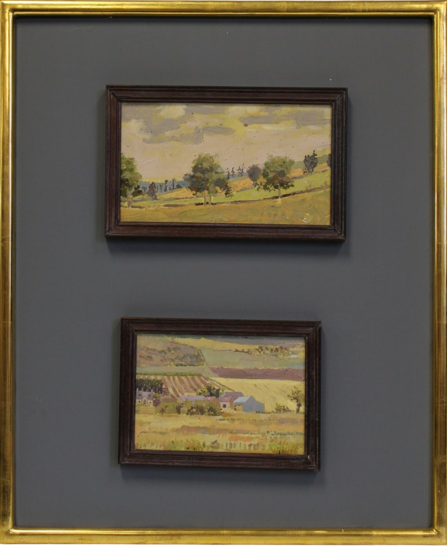 Unknown Artist 20th century. (2) Oil Board (1 of 2)