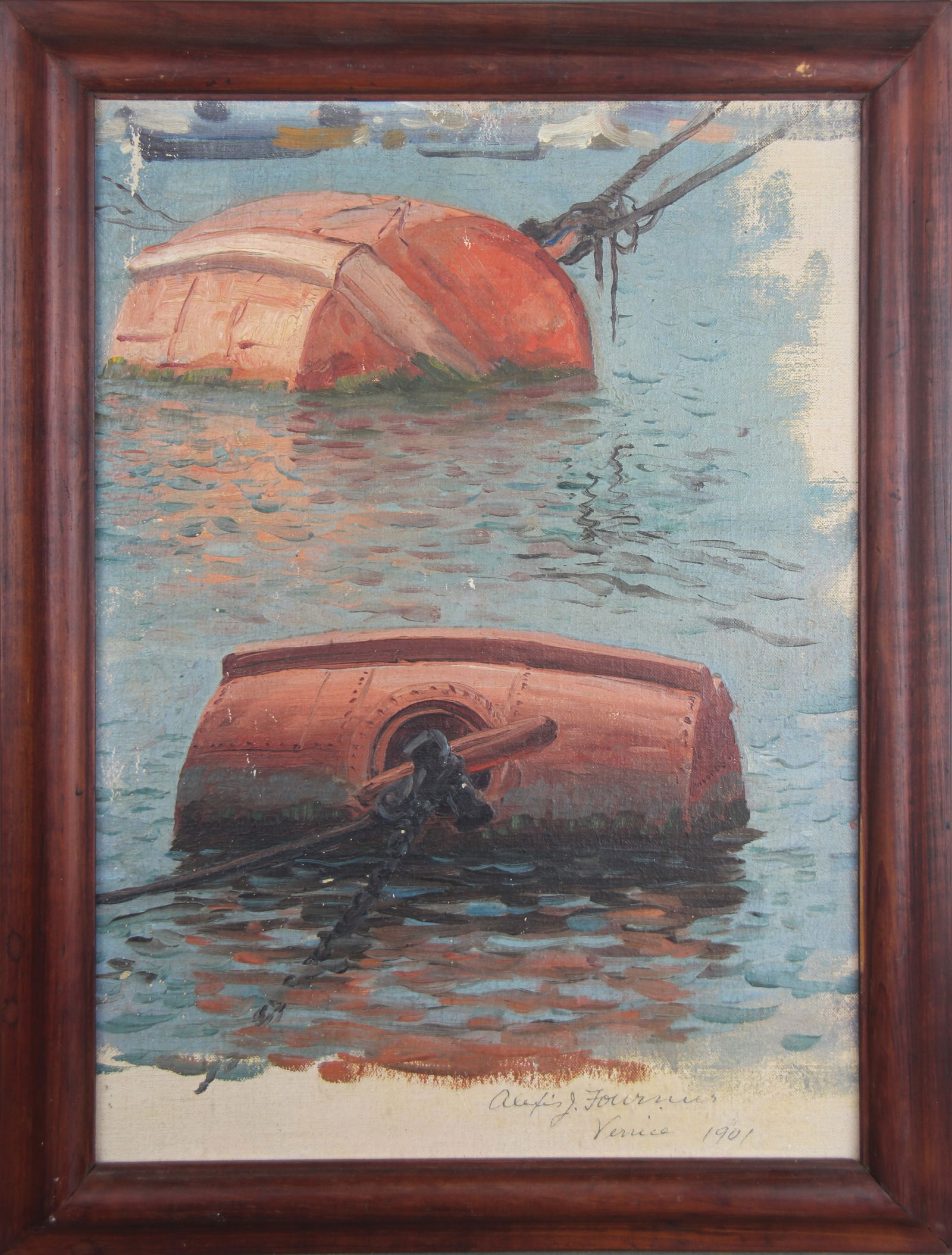 Alexis J. Fournier, Oil on Board "Venice" (1 of 3)