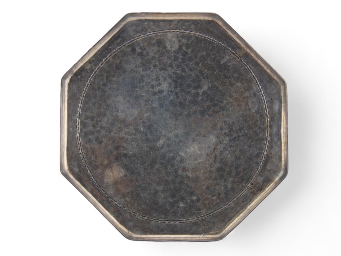 Roycroft Octagonal Silver Plated Copper Tray (1 of 2)