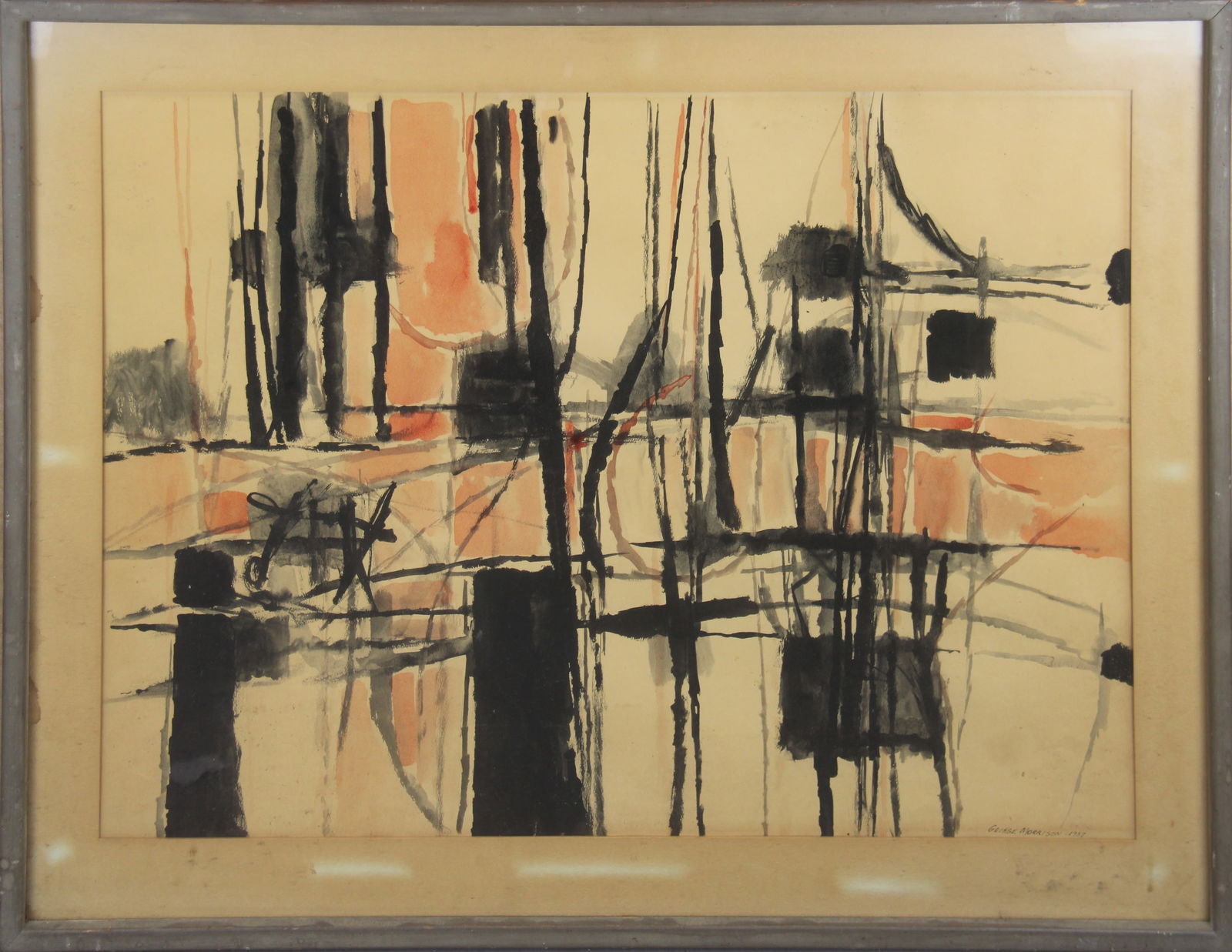 George Morrison (1919 - 2000) Watercolor Signed (1 of 2)