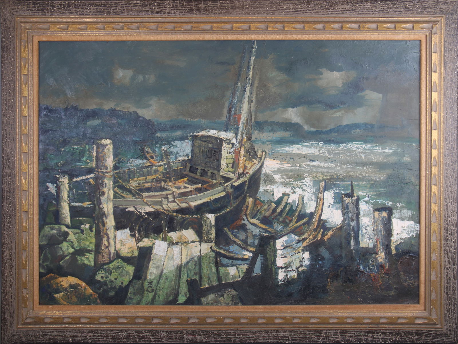 Xavier Gonzalez, Oil on Canvas, "Inlet Wellfleet" (1 of 6)