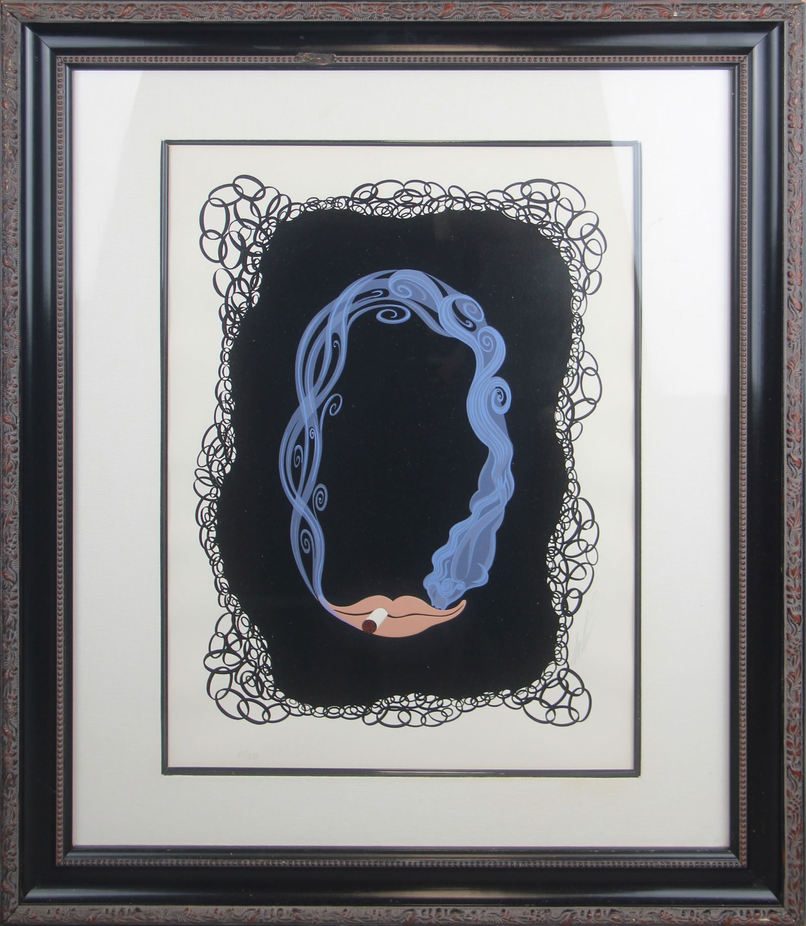 Erte, "Number 0" Signed Embossed Serigraph (1 of 3)