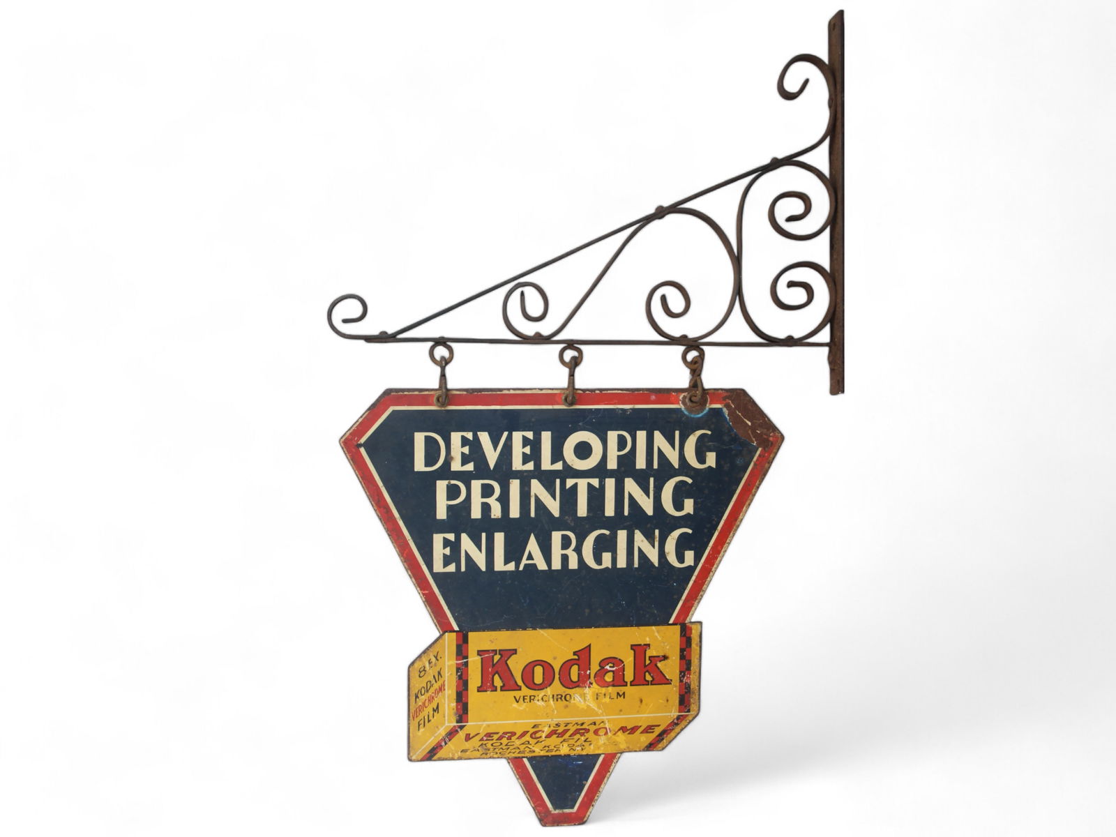 Kodak Verichrome Film Tin Die Cut Sign w/Bracket (1 of 4)