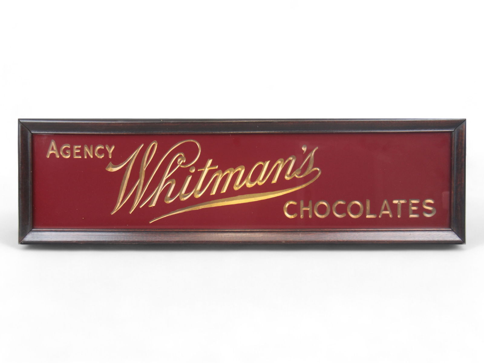 Whitman's Chocolates Reverse Painted Glass Sign (1 of 1)