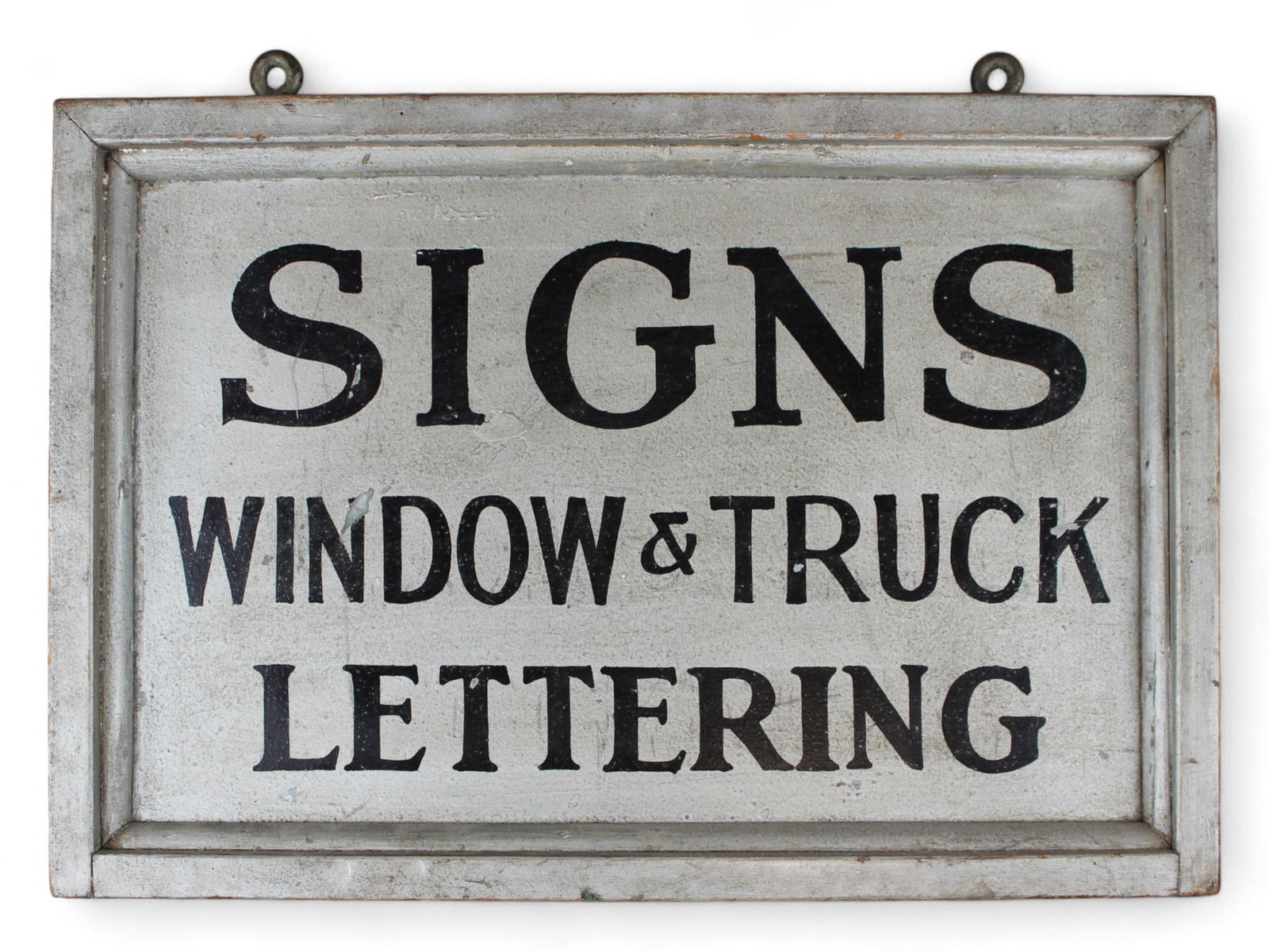 Window & Truck Lettering Tin Advertising Sign (1 of 1)