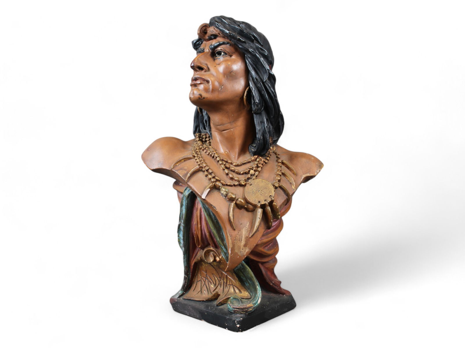 Chief Hiawatha Advertising Tobacco Chalkware Bust (1 of 7)