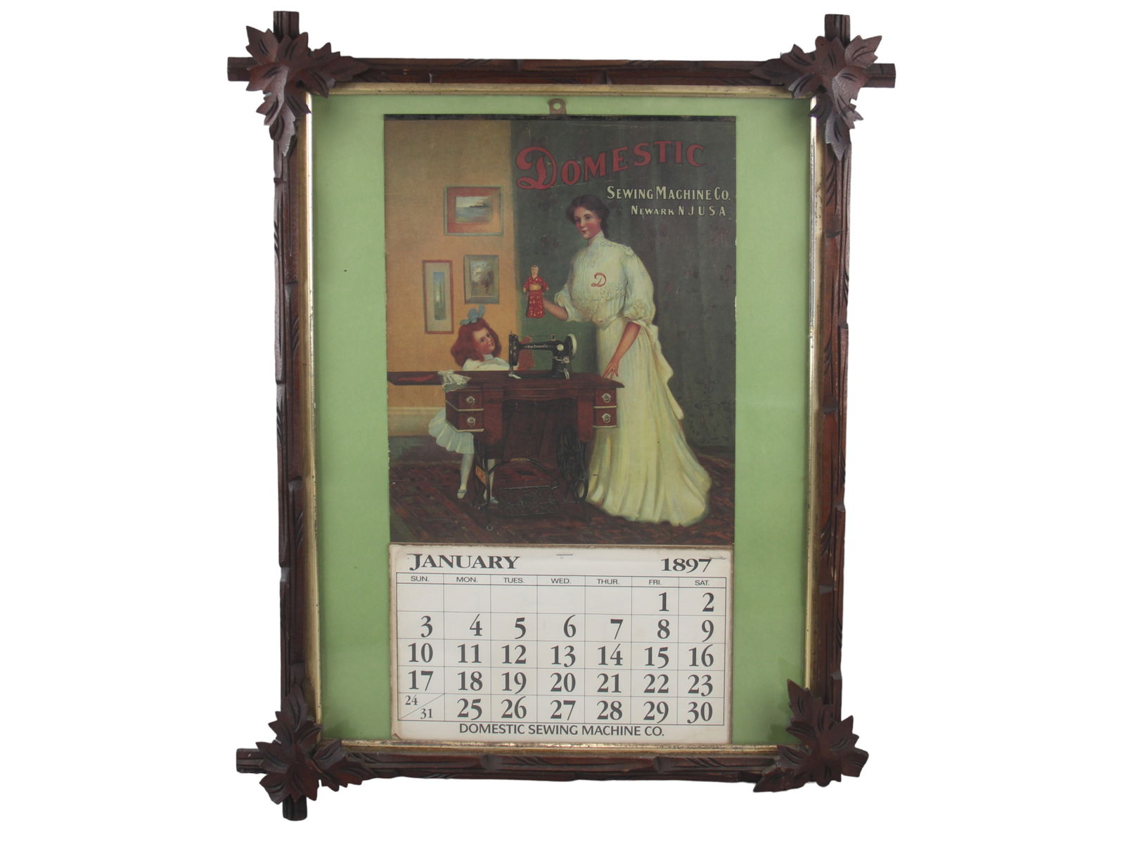 Domestic Sewing Machine Calendar, 1897 (1 of 4)