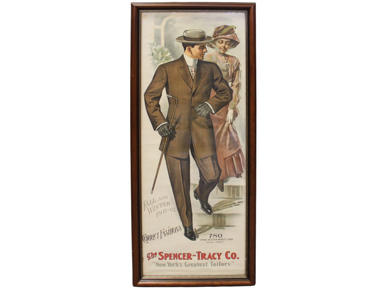 1911 Men's Tailored Clothing Store Litho Sign (1 of 1)