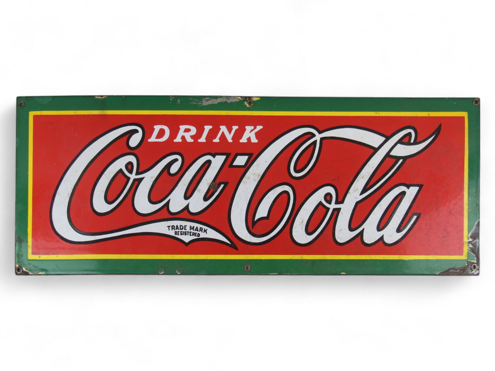 1920's 5 Color Coca Cola Porcelain Sign (1 of 2)