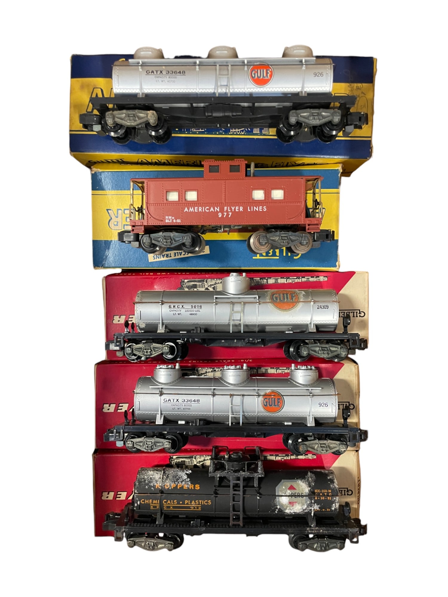 5 Boxed American Flyer Freight Cars (1 of 4)