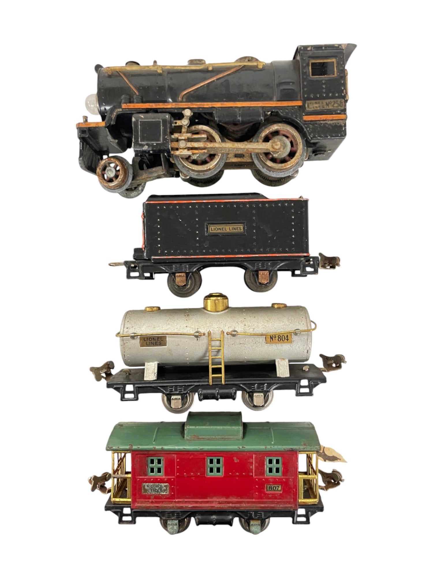 4pc Lionel 258 Steam Freight (1 of 3)