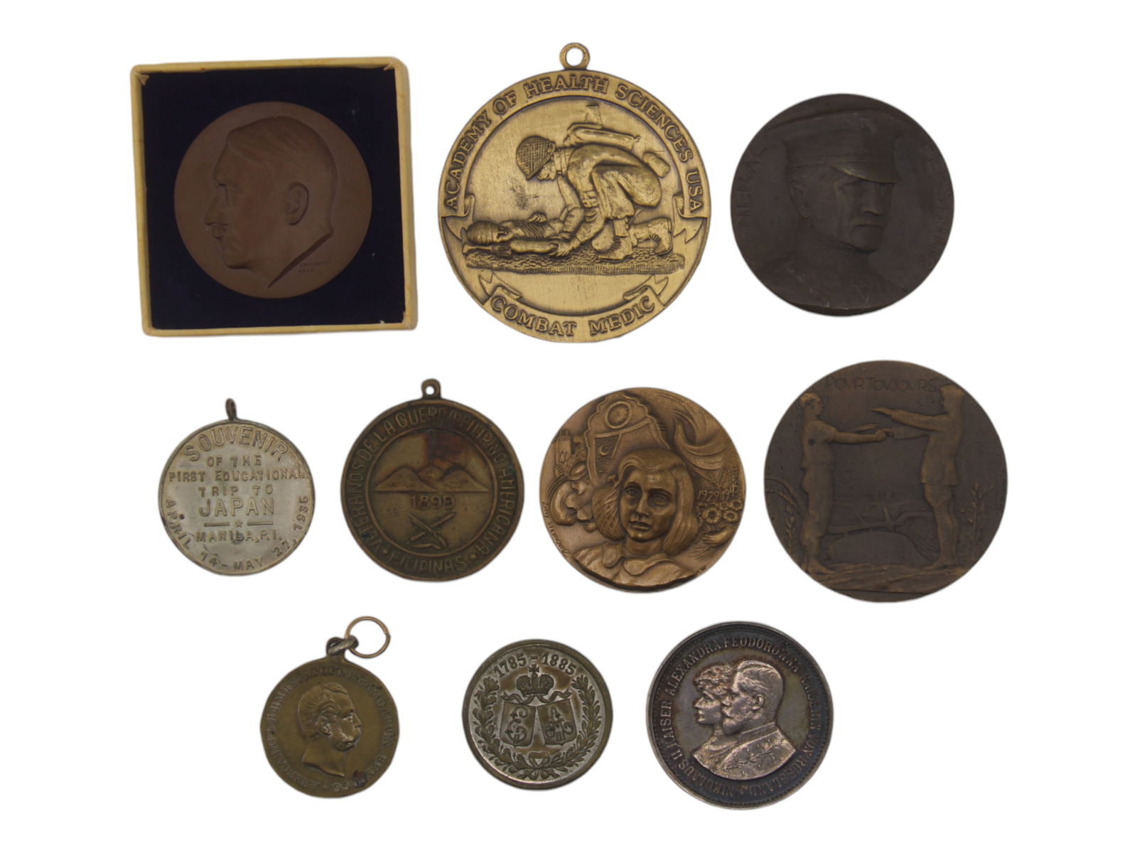 Lot of (10) Assorted Commemorative Medals (1 of 2)