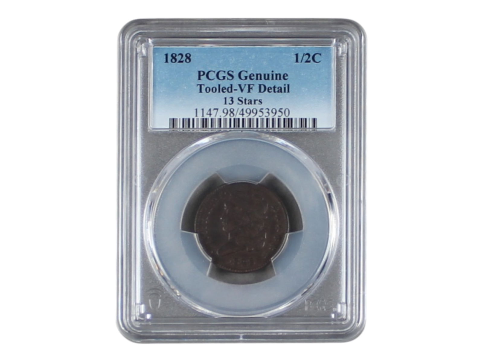 PCGS Slabbed 1828 Half Cent VF Detail (1 of 2)