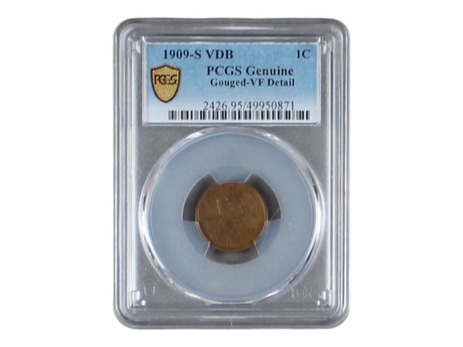 PCGS Slabbed 1909-S VDB 1 Cent VF Detail (1 of 2)