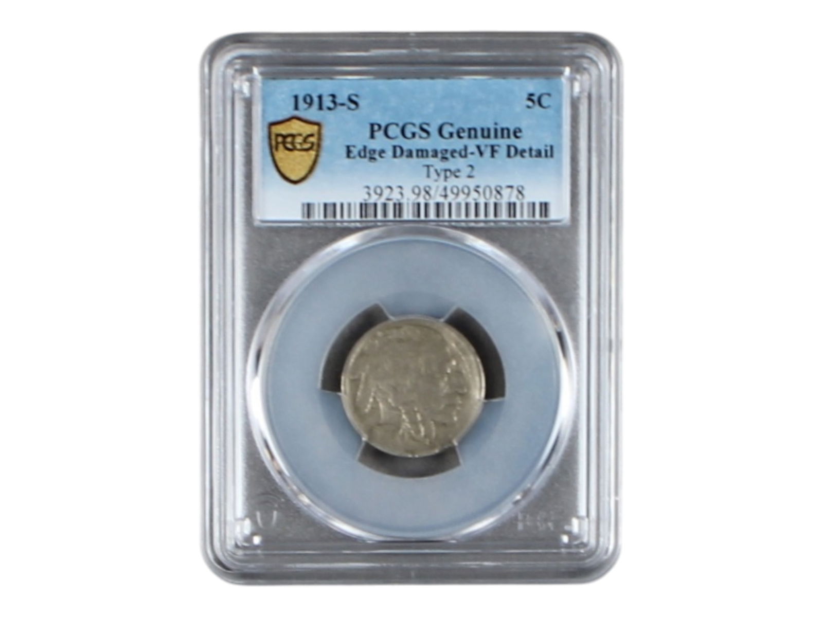 PCGS Slabbed 1913-S 5 Cents Type 2 VF Detail (1 of 2)