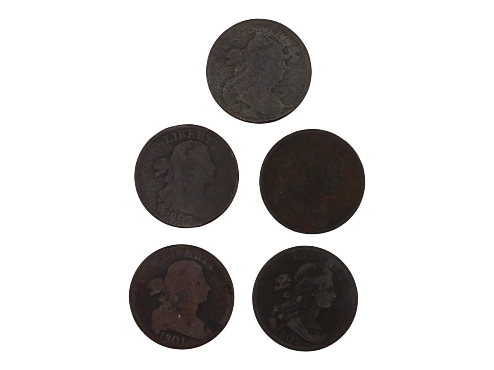 (5) Draped Bust Large Cents (1 of 2)