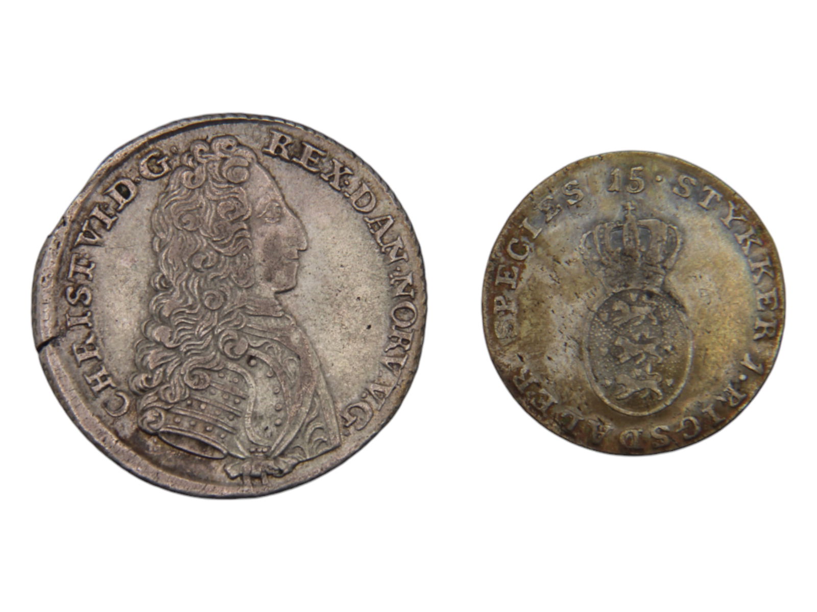 (2) Denmark 18th Century Coins (1 of 2)