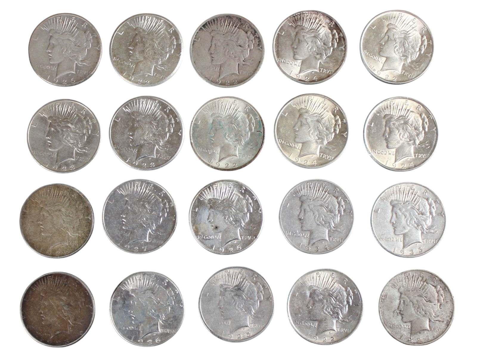 (20) Peace Dollars (1 of 2)