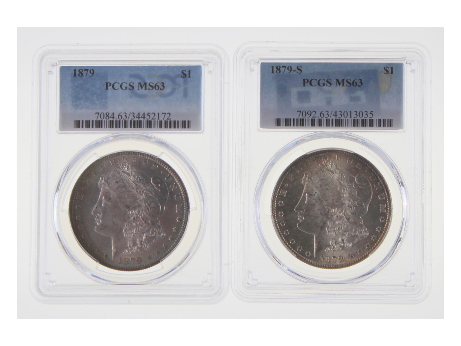 PCGS Graded 1879 & 1879-S Dollars MS63 (1 of 2)