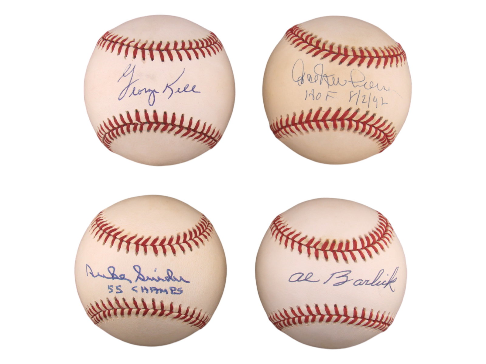 (4) Single Signed Baseballs JSA/PSA (1 of 2)
