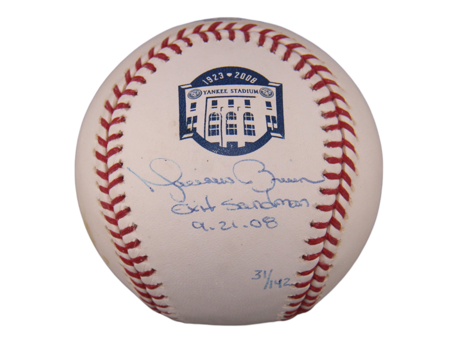 2008 Mariano Rivera "Exit Sandman" Signed Baseball (1 of 2)