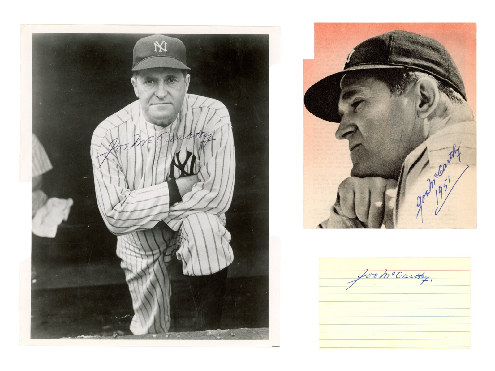 (3) Joe McCarthy Yankee Autographs JSA (1 of 3)