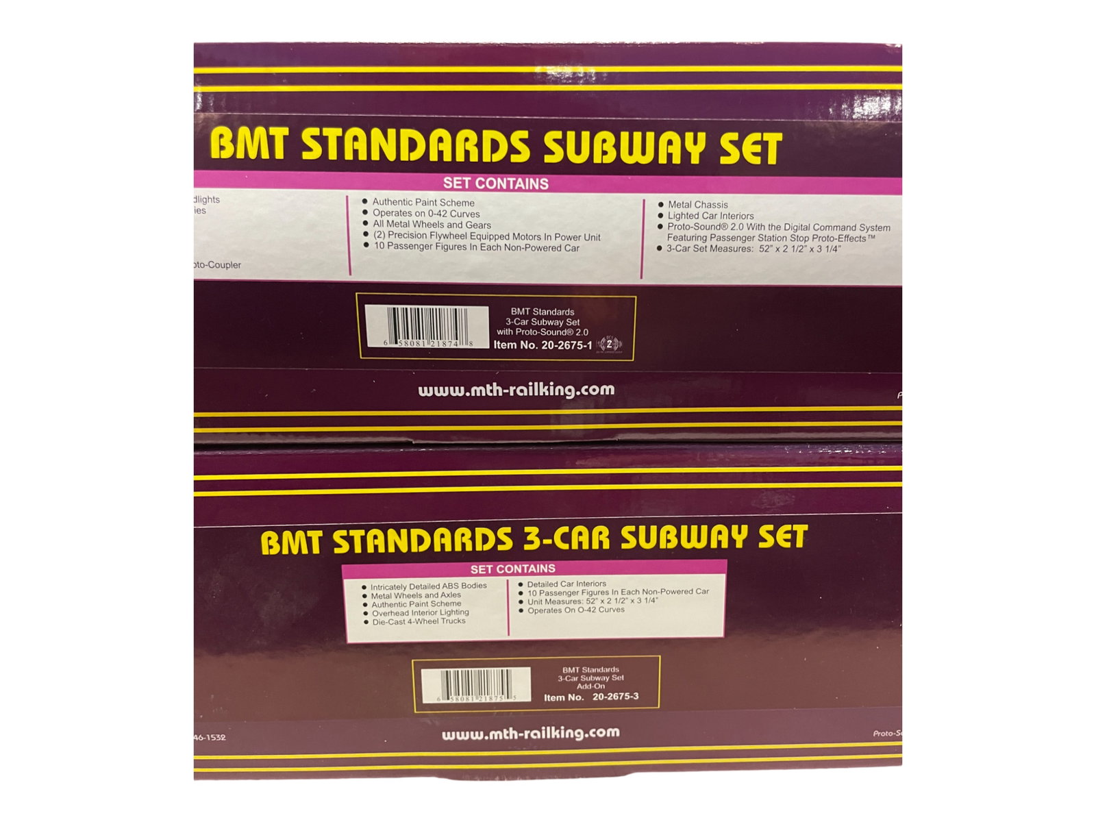 MTH 20-2675-1 BMT Subway Set, Plus (1 of 3)