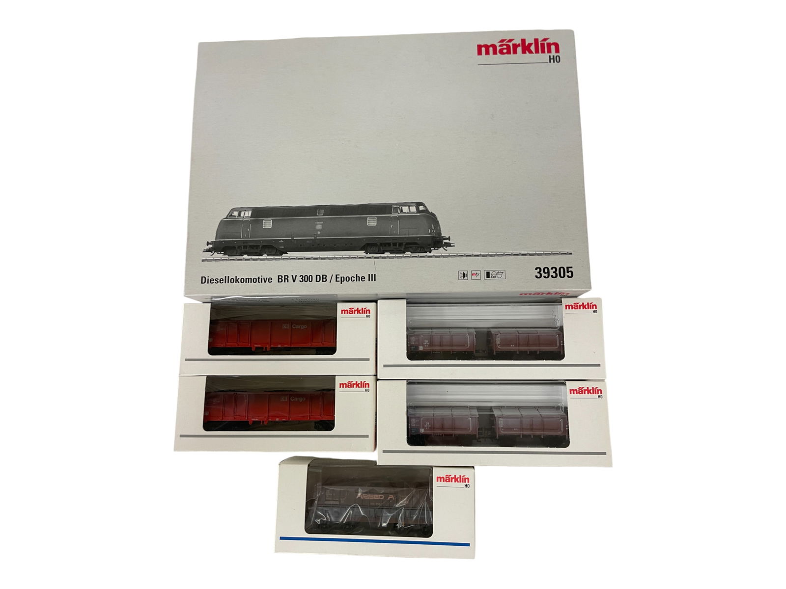 6pc Digital Marklin HO Weathered Diesel Freight (1 of 5)