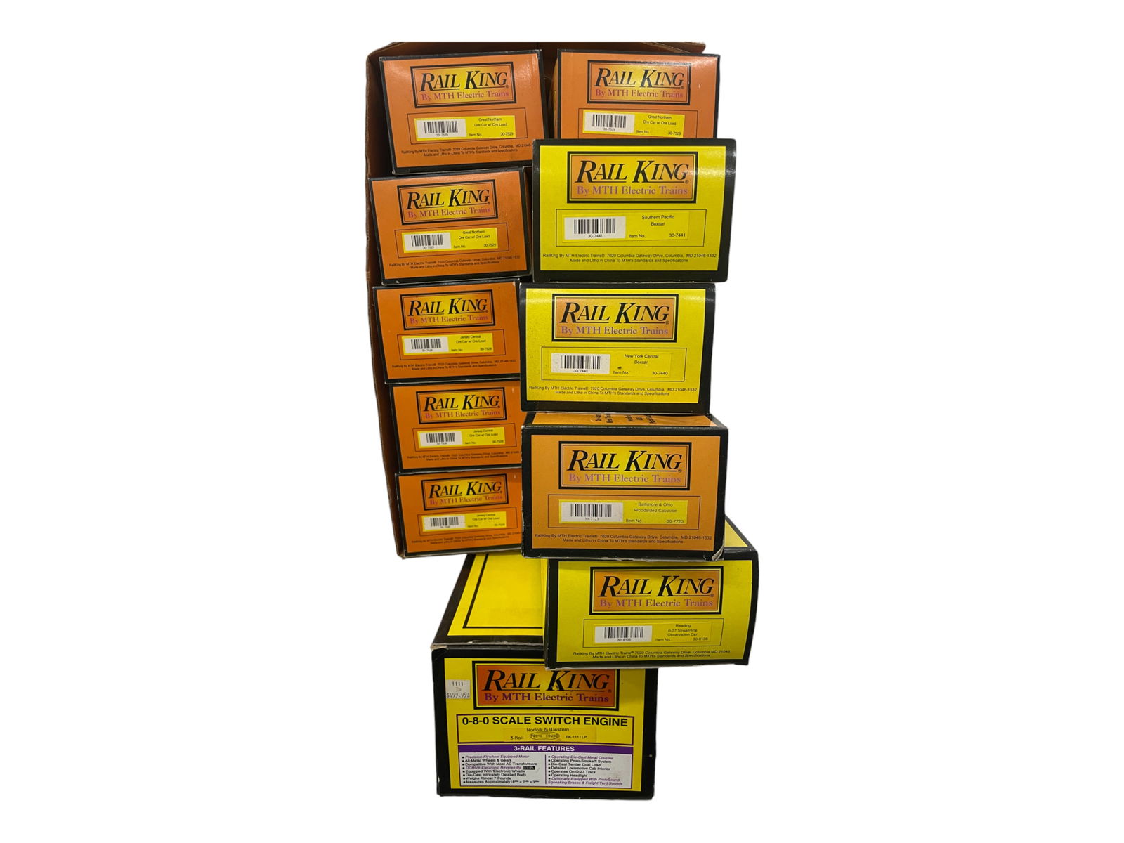 11pc MTH RailKing N&W Steam Freight Set (1 of 6)