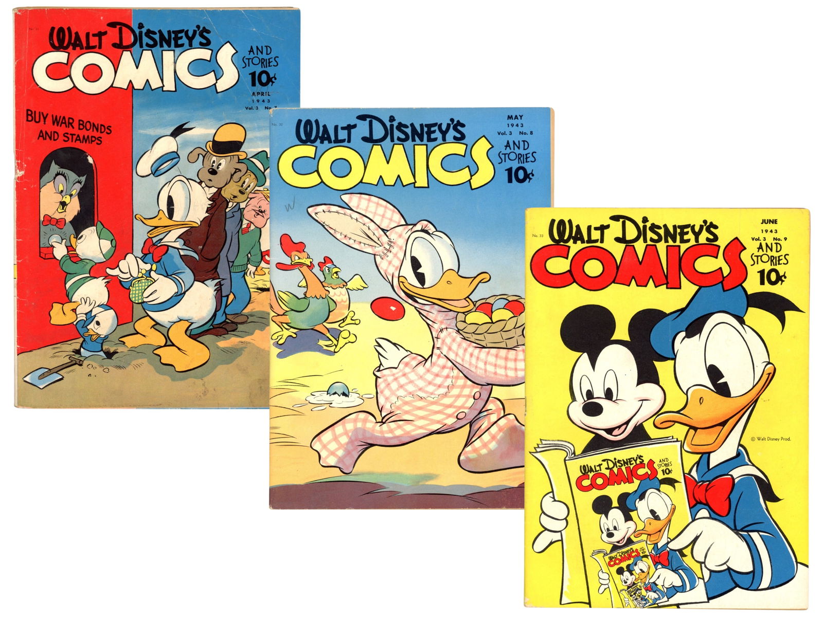 Walt Disney Comics and Stories Issues 31-33
