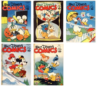 (5) Walt Disney Comics and Stories Issues