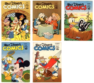 (5) Walt Disney Comics and Stories Issues