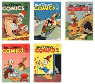 (5) Walt Disney Comics and Stories Issues