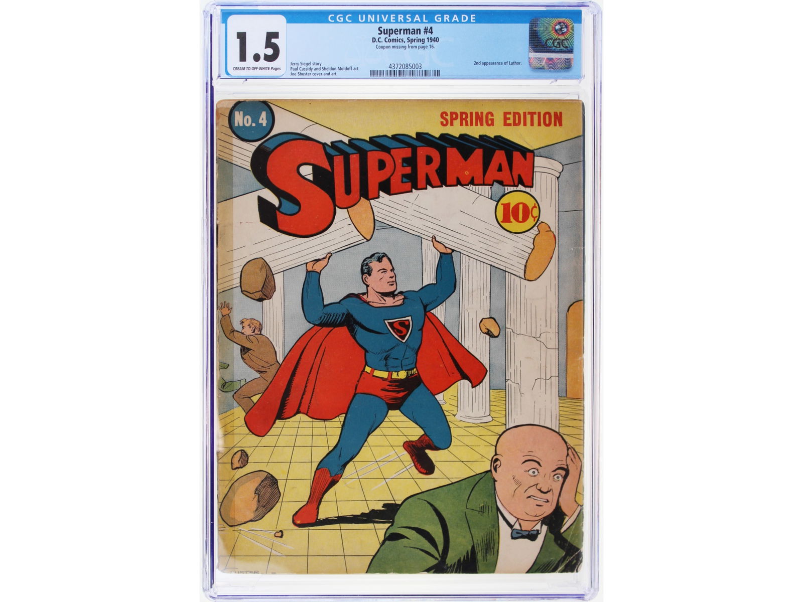 Superman #4 Spring 1940 CGC 1.5 (1 of 2)