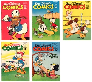 (5) Walt Disney Comics and Stories Issues
