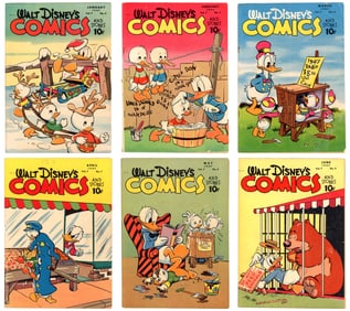 (7) Walt Disney Comics and Stories Issues