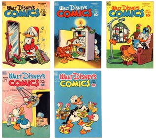 (5) Walt Disney Comics and Stories Issues