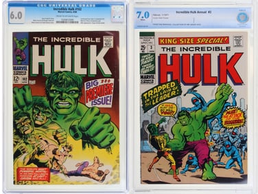Hulk #102 CGC 6.0 & King Size #3 CBCS 7.0